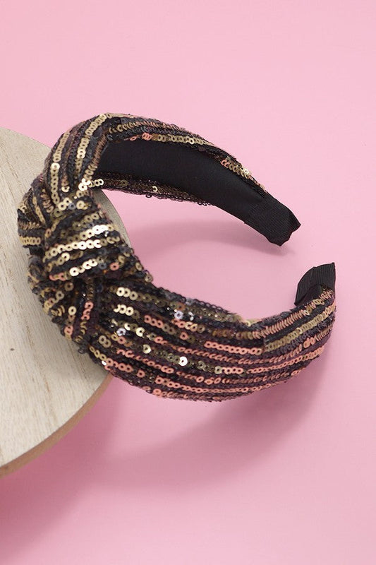 Sparks Headband (Black and Gold)