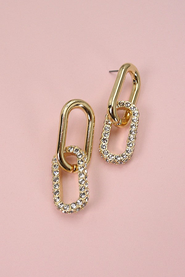 Sleek and Shine Double Link Earrings