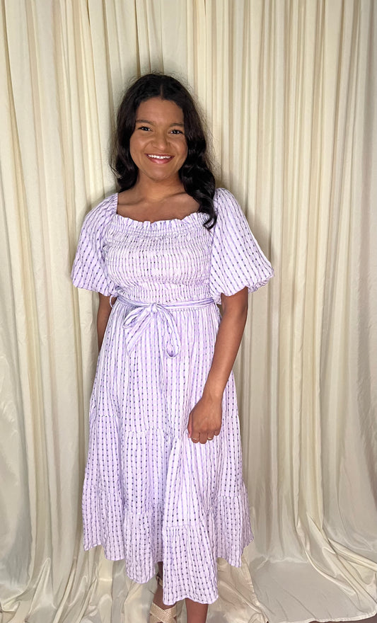Plaid Picnic Midi Dress